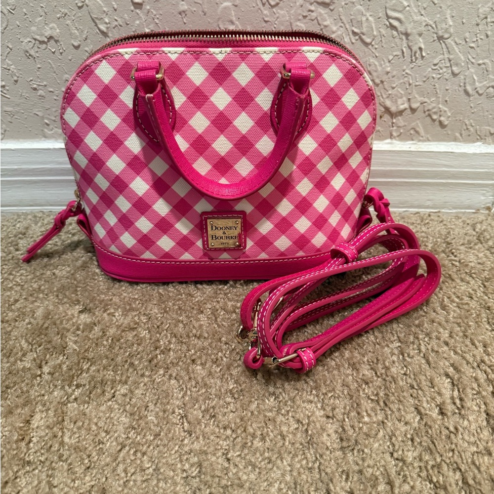 Dooney & Bourke Pink Plaid Bitsy Bag